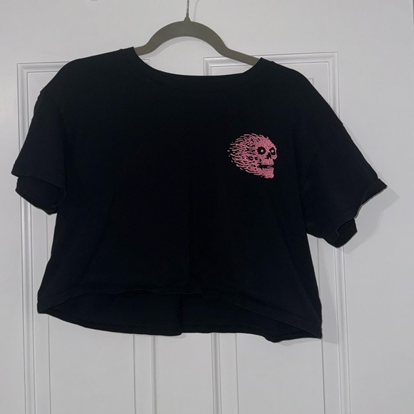 Liquid Death Limited Edition Cropped Tee - Black & Pink - Picture 2 of 4
